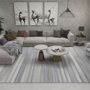 Tapetes de retângulo simples modernos para casa sala de estar sofá tapetes tapete de piso interior antiderrapante decoração macia quarto tapete grande tapete 210928