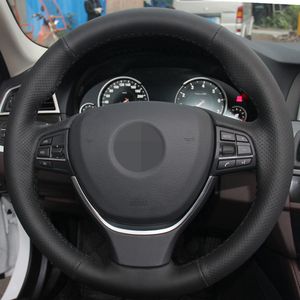 Hand Sewing Black Artificial Leather Car Steering Wheel Cover For BMW 5 Series 520i 528i F10 F11 F07 2009-2017 M5 F10 2011-2013