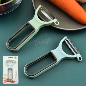 2 in 1 Fruit Vegetable Peeler Grater Tools Potato Peelers Carrot Slicer Home Hanging Non-slip Handle Kitchen Fruits Graters BH5592 WLY