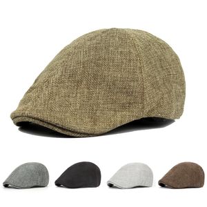 Berretto solido da uomo Cappello da golf Guida da sole Piatto Diablement Cappello Fort Gatsby per donna Cappello edera Estate Traspirante Cabbie Strillone