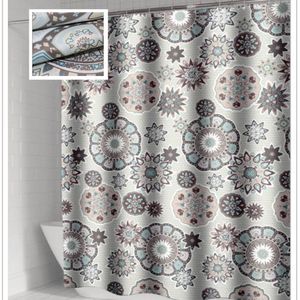 Shower Curtains JUYANG. Style Printed Waterproof Curtain. Bathroom Thickened Mold-proof Quick-drying