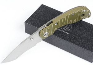 Coltello pieghevole tattico di alta qualità D2 Stone Wash Tanto Point Blade G10 + TC4 Manico in lega di titanio Coltelli tascabili EDC per esterni