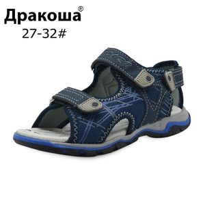 Apakowa Estate Scarpe per bambini Marca Open Toe Ragazzi Sport Sandali da spiaggia Ortopedico Arch Support Bambini Ragazzi Sandali Scarpe EU 27-32 210306