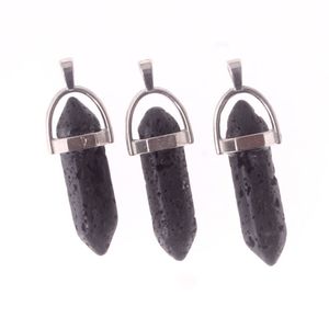 Natural Lava Rocks Stone Pendant Necklaces For Women Men Fashion Party Club Decor Jewelry With Chain