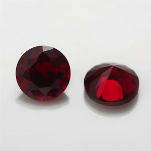 500PCS 1.0mm~3.0mm Round Shape Loose Corundum Dard Red Color Synthetic Gems For Jewelry DIY Stone 8# Machine Cut