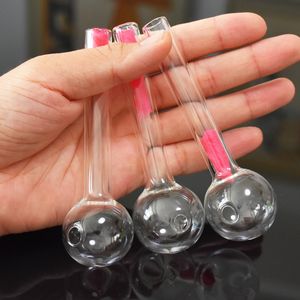 10.5cm Length 3cm Diameter Ball Clear Glass Pipe Oil Nail Burning Jumbo Pyrex Glass Oil Burner Concentrate Pipes Thick Transparent Great Smoking Tubes Accessories