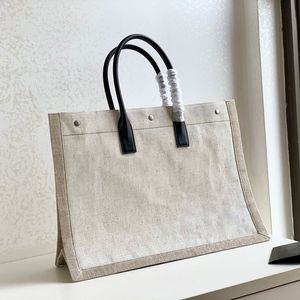 Damskie Torebki Luksusowe Torby Moda Najwyższej Jakości Duża Pojemność Lady Tote Canvas Beach Bag Ramię Lniana Projektant Torba