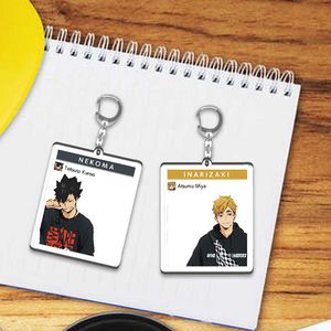 Anime Haikyuu Брелок Аксессуары Акриловые Ключ Кольца Keychain для Ключи автомобиля Коллекция Подвески Подвески Человек 2021 Человек G1019