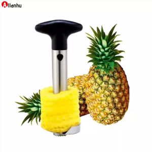 Rostfritt stål peeler ananas frukter grönsak kök tillbehör verktyg corer spiralizer cutter skivor paring kniv wjy591