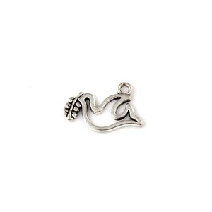 300pcs Antique Silver Alloy Peace Dove Charms Pendants For Jewelry Making Bracelet Necklace DIY Accessories 11.2x19MM A-259