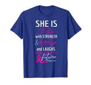 T-shirt da consciência do cancro da mama que os provérbios cristãos cita o presente