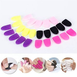 Partihandel Mode Gummi Silikon Nail Clamps 5 st Fake Nail Removal Finger Caps Nail Art Tools