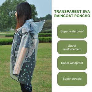 Jaquetas masculinas flexíveis convenientes prorrogadas chuva poncho eva unissex capa de chuva com capuz para caminhadas