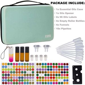 Essential Oils Case Storage for 70 Bottles + Stickers&Opener&Funnels&Pipettes and More, Travel Carrying organizer (case only)