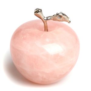 وردة طبيعية كريستال التفاح تمثال الحرفية الديكور Avg.1.77inches