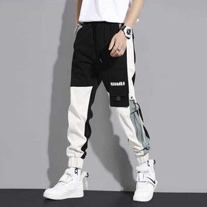 2021 Multi Kieszenie Cargo Harem Jogger Spodnie Mężczyźni Hip Hop Moda Casual Track Spodnie Streetwear Harajuku Spodnie dresowe Męskie 5XL X0723