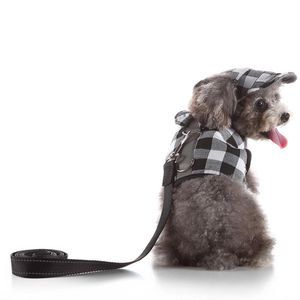 Dog Collars & Leashes Cute Plaid Princess Tutu Dress Skirt Clothes Small Pet Cat Harness Vest And Leash Collar Leads With Hat