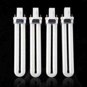 Nail Dryers 4Pcs 9W Curing UV Gel Lamp Art Dryer Light Bulb Tube Replacement Manicure Tools