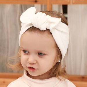 10pcs Baby Big Bow Headbands Rib Cotton Stretch Knot Wide Turban Head Wrap Infant Girls Hair Bands Accessories