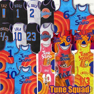 Lebron Gençlik Forması toptan satış-Film Uzay Jam Basketbol Forması Michael Bugs Tune Takım TAZ Murray Lola Tweety R Runner D Duck Erkek Gençlik Çocuklar Lebron