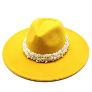 Chapéus largos de aba e lã jazz fedora homem casual homem fita de couro fita feltro chapéu branco vermelho rosa panamá trilby boné formal de festa