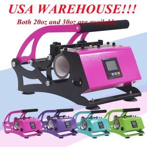 local warehouse Colored Tumbler Press Heat Press Transfer Machine Sublimation DIY for 20oz 30oz Skinny straight tumblers 110V Thermal Transfers Machines