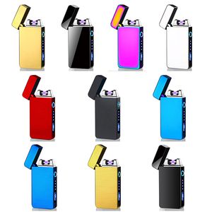 Double ARC Electric USB Lighter Rechargeable Plasma Windproof Pulse Flameless Lighter Colorful Charge USB Lighters