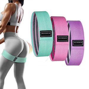 Yoga Resistance Rubber Bands Pull Up Fabric Upgraded Non Slip Booty Exercise Bands for Butt and Legs Elastic Fabric Workout H1026