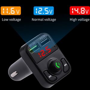 Bluetooth 5.0 Zestaw głośnomówiący Car FM Nadajnik Bezprzewodowy Odbiornik Audio Auto Odtwarzacz MP3 Dual USB Szybka ładowarka X3