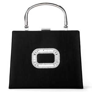 Мода дамы вечерняя сумка высочайшее качество алмазные атласные женские сумки простые полиэфирные блестки HASP жесткий холст ствол 5А дизайнерская сумка Crossbody муфта мм черный синий