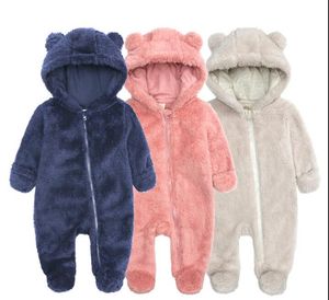 Neonato neonato Pagliaccetti in velluto Vetements Pour Enfants Ragazze Design per bambini Vestire Ragazze ragazzi Tute per neonati con cappuccio Bambino Boutique Outfit BB065