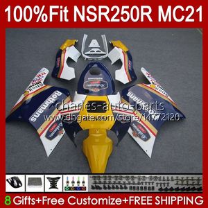 Инъекция OEM для Honda NSR250 NSR 250 R MC21 PGM3 NSR250R 90 91 92 93 103HC.4 NSR 250R NSR250RR Rothmans Blue 1990 1991 1992 1993