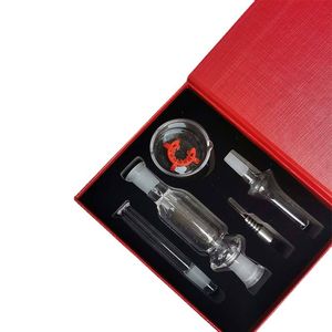 Rökpipor Glas Cigarette Hookah Hantverk NC Set Kombination 10mm