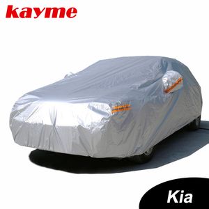 Kayme Wodoodporna Pełna Okładki Samochodowe Słońce Dust Ochrona Rain Ochrona Cover Auto Ochronne dla Kia K2 Rio Ceed Sportage Soul Cerato Sorento