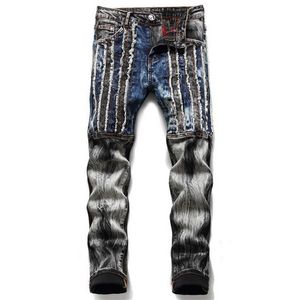 Jeans designer jeans de alta qualidade para o tamanho dos homens 28-38 outono primavera hip hop punk streetwear 211111