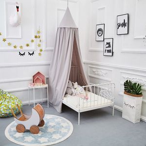 Prinzessin Bett Baldachin Moskito Kinder Mädchen Zimmer Dekor Baby Bett Net Mädchen Zimmer Dekoration Spielen Zelt Runde Kuppel Baumwolle baldachin D20 210316