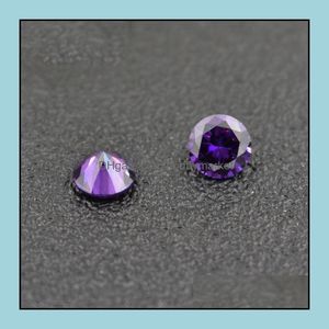 Loose Diamonds Jewelry 1000Cs/Lot Small Sizes 0.8-1.5Mm Gemstone Replace Amethyst February Birthday Stone Lab Created Cz Synthetic Stones Fo