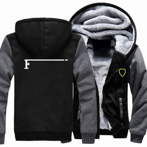 2023 F1 Jacket Zip Up Hoodie Formula 1 Team Logo Autumn and Winter Men's Thicken Jackets Outdoor Windproof Warm Sweatshirt Cotton Coat