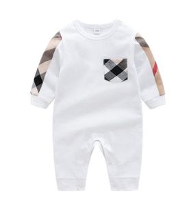 Toptan satış Yaz Toddler Bebek Bebek Erkek Tasarımcılar Giysileri Yenidoğan Tulum Uzun Kollu Pamuk Pijama 0-24 Ay Tulum Tasarımcıları Giyim Çocuk Kız