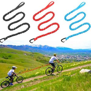 Bicicleta Bloqueia Corda de Reboque de Bicicleta, Nylon Elástico com Carabiner, Estiramento Pai-Criança Strap Acessório