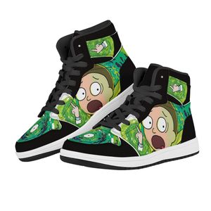 Men Women Basketball Shoes Lace Up Anime Cartoon Printing Personality Custom Casual Sneakers