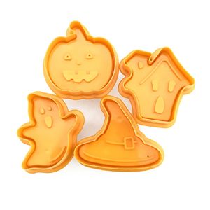 Halloween Plastic Cake Moulds Wizard Hat Pumpkin Chocolate Molds Candy Biscuit DIY Mould Decoration Baking Kitchen Tools BH5405 TYJ