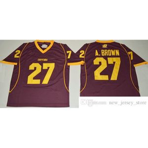 NCAA Central Michigan Chippewas College Football Wear Antonio Brown Jersey Home Marron A Brown University Jerseys Shirts S XXXL