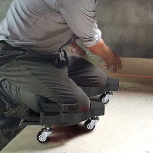 Knee Pad Rolling Wheels Mobile Flexibel Laying Platform Universal Wheel Rörelse för glidning Arbetskonstruktion jobb webbplats Q0913