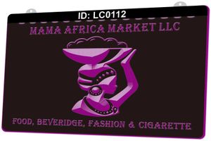 LC0112 Mama Africa Market Llc Food Beveridge Fashion Zigarettenlichtschild 3D-Gravur