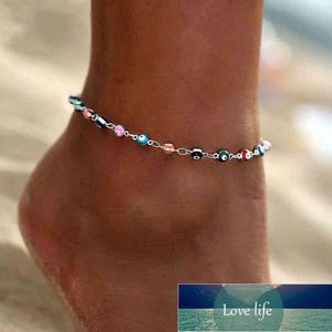 Bohemian Turkish Eyes Beads Anklets Para Mulheres Pingente Meninas Verão Oceano Praia Descalço Sandálias Pulseiras Jóias Presentes