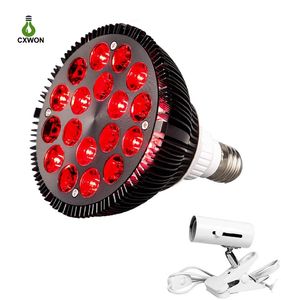 36W 18LEDs Red Therapy Bulb 660nm 850nm Near Infrared Lamp Therapy for Skin and Pain Relief with Holder