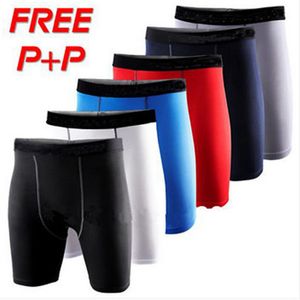 #1004 Men Boys High Elasticity Sport Running Gym Fitness Athletic Skins Tights Sweat Wicking Quick Dry Shorts 7Colors S-3XL C0222