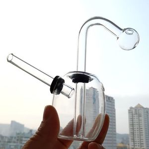 Travel Bongs Ręcznie Rozmiar Dab Rigs Mini Oil Plath Glass Water Bong Rura 4.7 