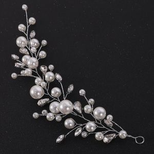 Headpieces Fashion Silver Pearl Korean Bridal Headband Wedding Accessories For Bride Women Hair Jewelry Bridesmaid Gift Ornaments